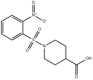 1-[(2-NITROPHENYL)SULFONYL]PIPERIDINE-4-CARBOXYLIC ACID Struktur