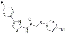 2-[(4-BROMOPHENYL)SULFANYL]-N-[4-(4-FLUOROPHENYL)-1,3-THIAZOL-2-YL]ACETAMIDE Struktur