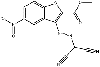 METHYL 3-((DINITRILOMETHYL)DIAZENYL)-5-NITROBENZO[B]THIOPHENE-2-CARBOXYLATE Struktur