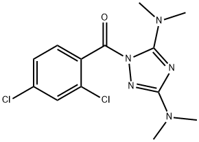 [3,5-BIS(DIMETHYLAMINO)-1H-1,2,4-TRIAZOL-1-YL](2,4-DICHLOROPHENYL)METHANONE Struktur