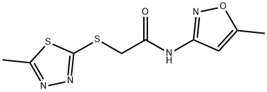 N-(5-METHYL-3-ISOXAZOLYL)-2-[(5-METHYL-1,3,4-THIADIAZOL-2-YL)SULFANYL]ACETAMIDE Struktur