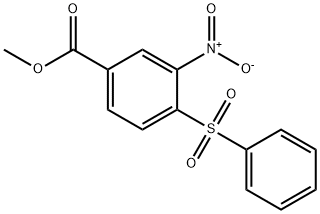 METHYL 3-NITRO-4-(PHENYLSULFONYL)BENZENECARBOXYLATE Struktur