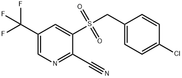 3-[(4-CHLOROBENZYL)SULFONYL]-5-(TRIFLUOROMETHYL)-2-PYRIDINECARBONITRILE Struktur