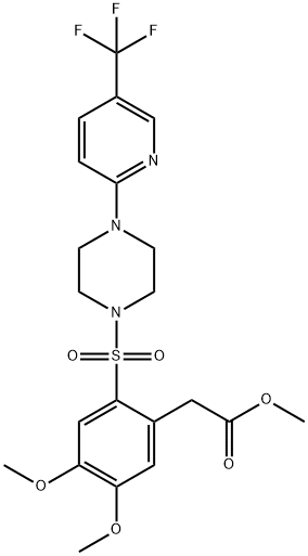 METHYL 2-(4,5-DIMETHOXY-2-((4-(5-(TRIFLUOROMETHYL)(2-PYRIDYL))PIPERAZINYL)SULFONYL)PHENYL)ACETATE Struktur