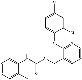 (2-[(2,4-DICHLOROPHENYL)SULFANYL]-3-PYRIDINYL)METHYL N-(2-METHYLPHENYL)CARBAMATE Struktur