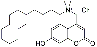 4-(N,N-DIMETHYL-N-TETRADECYLAMMONIUM)METHYL-(7-HYDROXYCOUMARIN) CHLORIDE Struktur