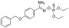 4-(BENZYLOXY)-N'-[(DIETHOXYPHOSPHOROTHIOYL)OXY]BENZENECARBOXIMIDAMIDE Struktur