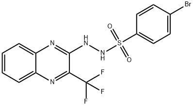 4-BROMO-N'-[3-(TRIFLUOROMETHYL)-2-QUINOXALINYL]BENZENESULFONOHYDRAZIDE Struktur