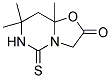 7,7,8A-TRIMETHYL-5-THIOXO-TETRAHYDRO-OXAZOLO[3,2-C]PYRIMIDIN-2-ONE Struktur