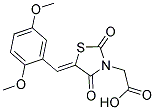 [5-(2,5-DIMETHOXY-BENZYLIDENE)-2,4-DIOXO-THIAZOLIDIN-3-YL]-ACETIC ACID Struktur