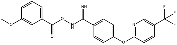 2-AMINO-1-AZA-2-(4-(5-(TRIFLUOROMETHYL)(2-PYRIDYLOXY))PHENYL)VINYL 3-METHOXYBENZOATE Struktur