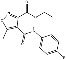 ETHYL 4-[(4-FLUOROANILINO)CARBONYL]-5-METHYL-3-ISOXAZOLECARBOXYLATE Struktur