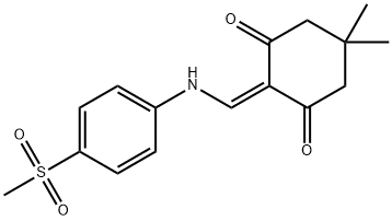 5,5-DIMETHYL-2-(((4-(METHYLSULFONYL)PHENYL)AMINO)METHYLENE)CYCLOHEXANE-1,3-DIONE Struktur