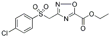 ETHYL 3-([(4-CHLOROPHENYL)SULFONYL]METHYL)-1,2,4-OXADIAZOLE-5-CARBOXYLATE Struktur