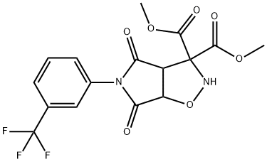 DIMETHYL 4,6-DIOXO-5-[3-(TRIFLUOROMETHYL)PHENYL]TETRAHYDRO-2H-PYRROLO[3,4-D]ISOXAZOLE-3,3(3AH)-DICARBOXYLATE Struktur