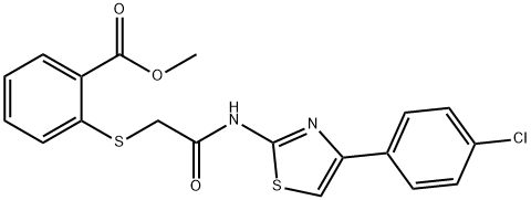 METHYL 2-[(2-([4-(4-CHLOROPHENYL)-1,3-THIAZOL-2-YL]AMINO)-2-OXOETHYL)SULFANYL]BENZENECARBOXYLATE Struktur