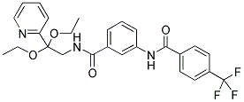 N-[2,2-DIETHOXY-2-(PYRIDIN-2-YL)ETHYL]-3-[4-(TRIFLUOROMETHYL)BENZOYLAMINO]BENZAMIDE Struktur