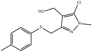 (5-CHLORO-1-METHYL-3-([(4-METHYLPHENYL)SULFANYL]METHYL)-1H-PYRAZOL-4-YL)METHANOL Struktur