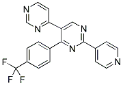 2-(PYRIDIN-4-YL)-5-(PYRIMIDIN-4-YL)-4-[4-(TRIFLUOROMETHYL)PHENYL]PYRIMIDINE Struktur