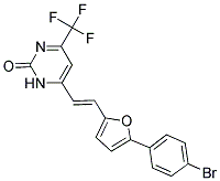 6-{(E)-2-[5-(4-BROMOPHENYL)-2-FURYL]VINYL}-4-(TRIFLUOROMETHYL)PYRIMIDIN-2(1H)-ONE Struktur