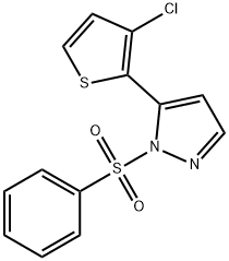 5-(3-CHLORO-2-THIENYL)-1-(PHENYLSULFONYL)-1H-PYRAZOLE Struktur