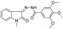 1-METHYL-3-((3,4,5-TRIMETHOXYBENZOYL)HYDRAZIDYL)-2-OXOINDOLINE Struktur