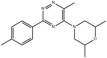 5-(2,6-DIMETHYLMORPHOLINO)-6-METHYL-3-(4-METHYLPHENYL)-1,2,4-TRIAZINE Struktur