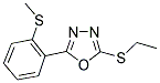 2-(ETHYLSULFANYL)-5-[2-(METHYLSULFANYL)PHENYL]-1,3,4-OXADIAZOLE Struktur