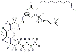 1-MYRISTOYL(D27)-2-MYRISTOYL-SN-GLYCERO-3-PHOSPHOCHOLINE Struktur