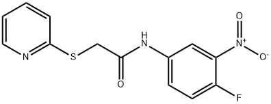 N-(4-FLUORO-3-NITROPHENYL)-2-(2-PYRIDINYLSULFANYL)ACETAMIDE Struktur