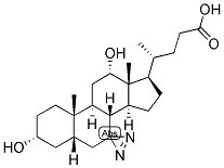 7,7-AZO-3-ALPHA-12-ALPHA-DIHYDROXYCHOLANIC ACID Struktur