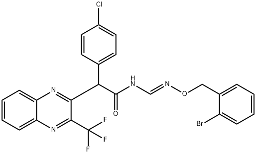 N-(([(2-BROMOBENZYL)OXY]IMINO)METHYL)-2-(4-CHLOROPHENYL)-2-[3-(TRIFLUOROMETHYL)-2-QUINOXALINYL]ACETAMIDE Struktur