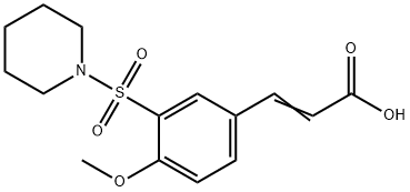 (2E)-3-[4-METHOXY-3-(PIPERIDIN-1-YLSULFONYL)PHENYL]ACRYLIC ACID Struktur