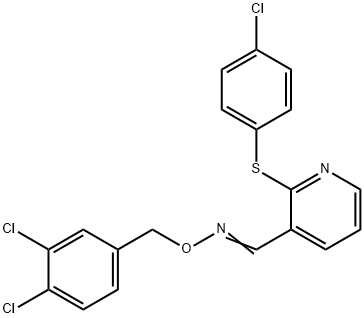 2-[(4-CHLOROPHENYL)SULFANYL]NICOTINALDEHYDE O-(3,4-DICHLOROBENZYL)OXIME Struktur