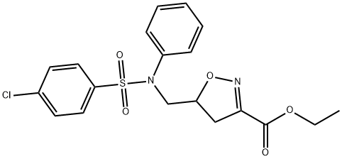 ETHYL 5-(([(4-CHLOROPHENYL)SULFONYL]ANILINO)METHYL)-4,5-DIHYDRO-3-ISOXAZOLECARBOXYLATE Struktur