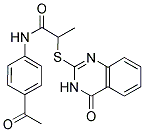 N-(4-ACETYLPHENYL)-2-(4-OXO(3-HYDROQUINAZOLIN-2-YLTHIO))PROPANAMIDE Struktur