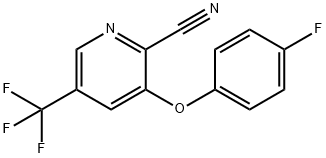 3-(4-FLUOROPHENOXY)-5-(TRIFLUOROMETHYL)-2-PYRIDINECARBONITRILE Struktur