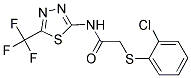 2-[(2-CHLOROPHENYL)SULFANYL]-N-[5-(TRIFLUOROMETHYL)-1,3,4-THIADIAZOL-2-YL]ACETAMIDE Struktur