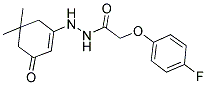 N-((5,5-DIMETHYL-3-OXOCYCLOHEX-1-ENYL)AMINO)-2-(4-FLUOROPHENOXY)ETHANAMIDE Struktur