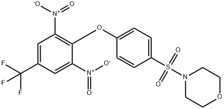 2,6-DINITRO-4-(TRIFLUOROMETHYL)PHENYL 4-(MORPHOLINOSULFONYL)PHENYL ETHER Struktur