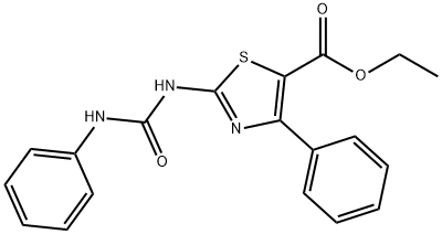 ETHYL 2-[(ANILINOCARBONYL)AMINO]-4-PHENYL-1,3-THIAZOLE-5-CARBOXYLATE Struktur