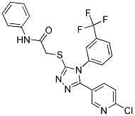 N1-PHENYL-2-((5-(6-CHLORO-3-PYRIDYL)-4-[3-(TRIFLUOROMETHYL)PHENYL]-4H-1,2,4-TRIAZOL-3-YL)THIO)ACETAMIDE Struktur