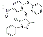 3-METHYL-4-((5-NITRO-2-(2-PYRIDYLTHIO)PHENYLMETHYLENE)-1-PHENYL-2-PYRAZOLIN-5-ONE Struktur