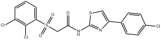 N-[4-(4-CHLOROPHENYL)-1,3-THIAZOL-2-YL]-2-[(2,3-DICHLOROPHENYL)SULFONYL]ACETAMIDE Struktur