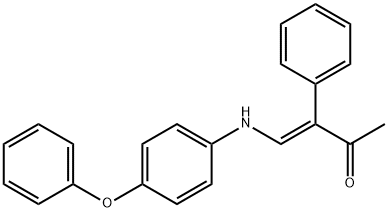 4-(4-PHENOXYANILINO)-3-PHENYL-3-BUTEN-2-ONE Struktur