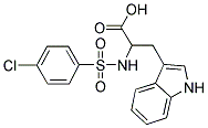 2-(4-CHLORO-BENZENESULFONYLAMINO)-3-(1H-INDOL-3-YL)-PROPIONIC ACID Struktur