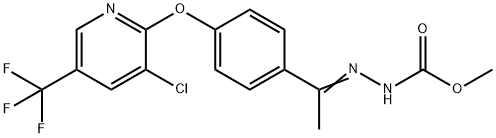 METHYL 2-[1-(4-([3-CHLORO-5-(TRIFLUOROMETHYL)-2-PYRIDINYL]OXY)PHENYL)ETHYLIDENE]-1-HYDRAZINECARBOXYLATE Struktur