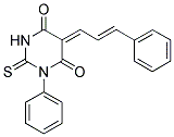 (5Z)-1-PHENYL-5-[(2E)-3-PHENYLPROP-2-ENYLIDENE]-2-THIOXODIHYDROPYRIMIDINE-4,6(1H,5H)-DIONE Struktur