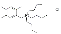 TRIBUTYL(2,3,4,5,6-PENTAMETHYLBENZYL)PHOSPHONIUM CHLORIDE Struktur