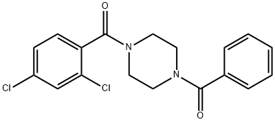 (4-BENZOYLPIPERAZINO)(2,4-DICHLOROPHENYL)METHANONE Struktur